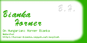 bianka horner business card